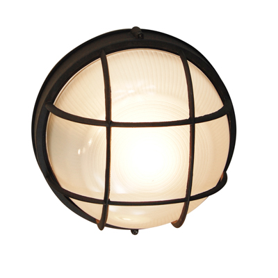 Trans Globe Lighting 41515 BK 1 Light Bulkhead in Black